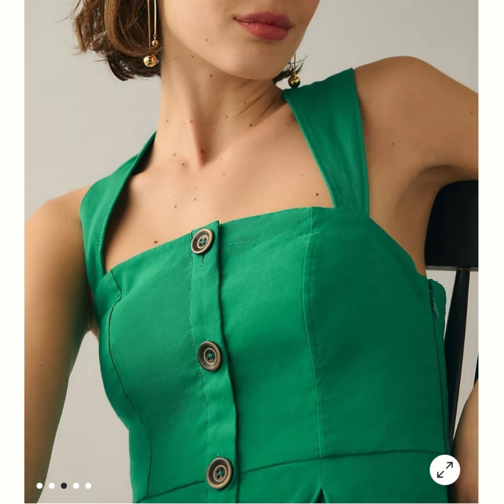 Anthropologie Maeve square-neck button-down dress - Picture 5 of 6